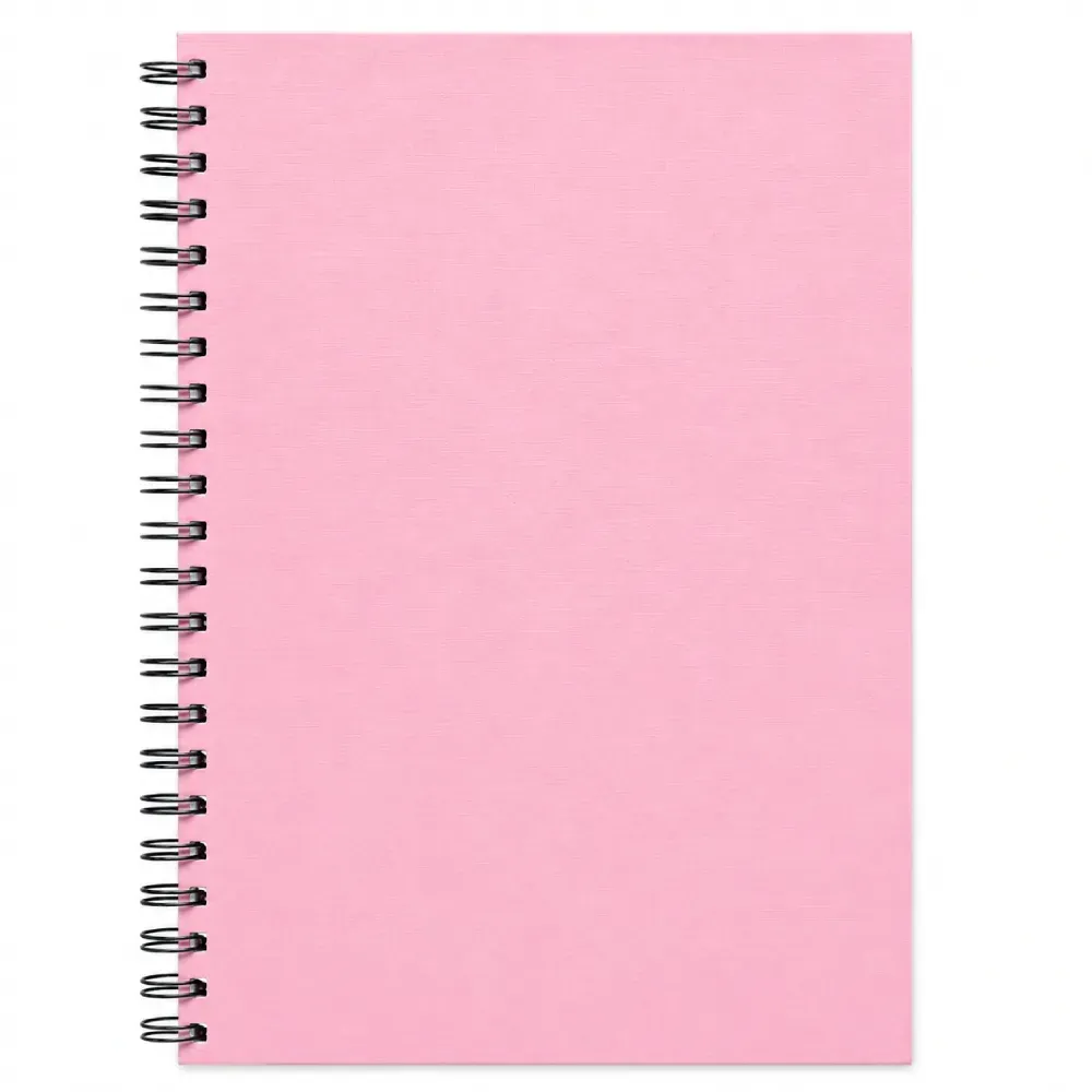 Caderno Pautado Com Wire-O - Rosa - 29X21,5Cm - 100 Fls - Thumbnail 2