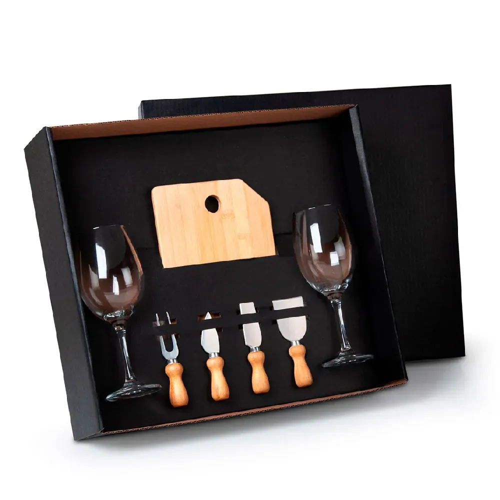 Kit Queijo E Vinho - 7 Pçs