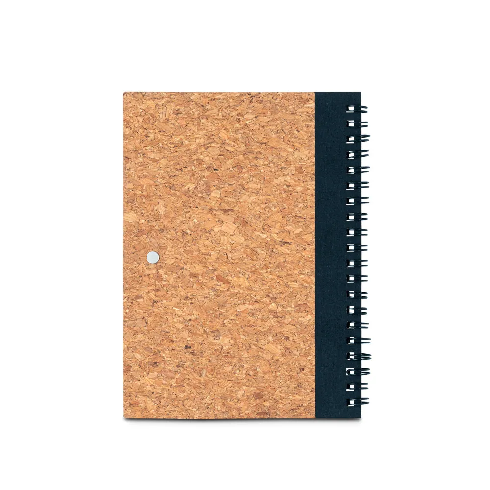 VICENTE. Caderno B6 de capa dura em cortiça e PET 100% reciclado, com páginas lisas recicladas - Thumbnail 3