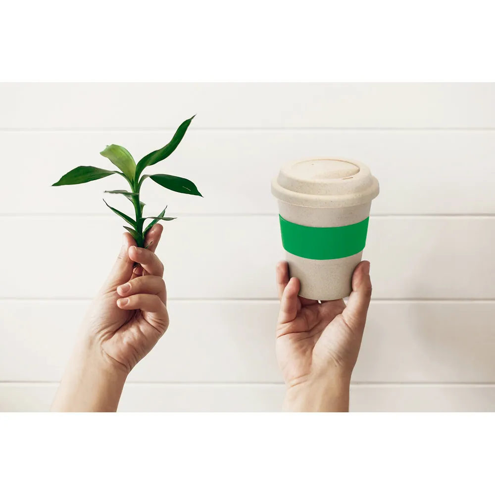 LATTE. Copo de viagem em fibra de bambu (60%) e PP (40%) com tampa (380 mL) - Thumbnail 7