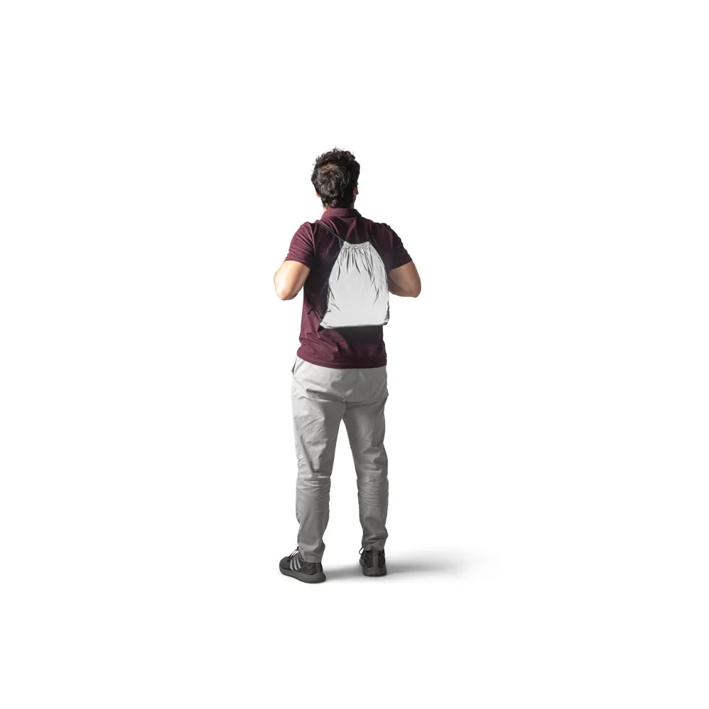 SYROS. Sacola tipo mochila em poliéster (200 g/m²) - Thumbnail 3