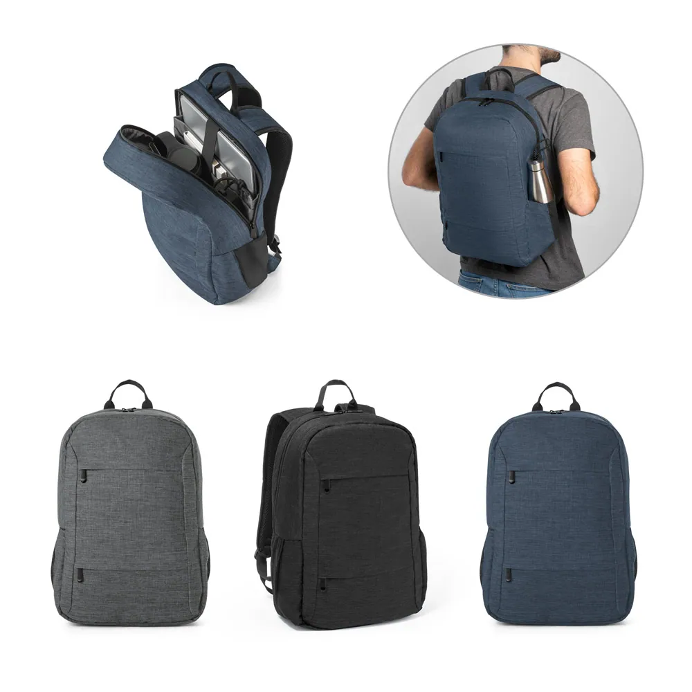 BUSINESS. Mochila para notebook (15.6") em poliéster reciclado 300D com compartimento almofadado (18 L)