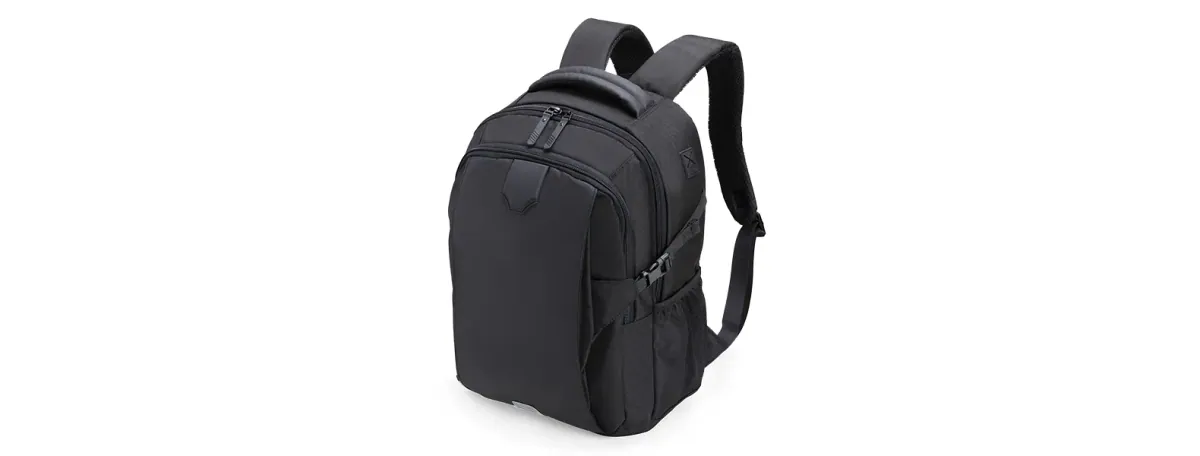 Mochila Em Polyester/Pu - Premium - 22L - Preta - Thumbnail 2