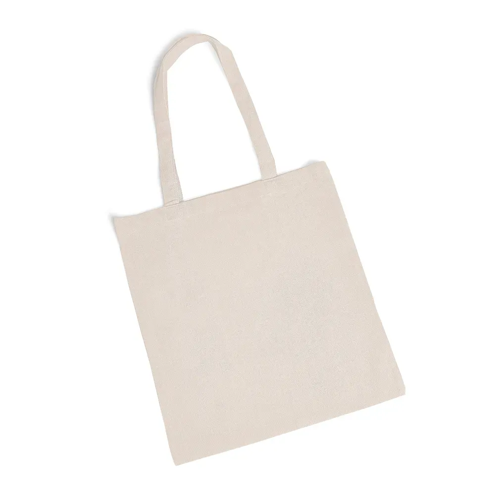 Sacola / Ecobag Em Algodão Reciclado - Natural - 38X42Cm - Thumbnail 4