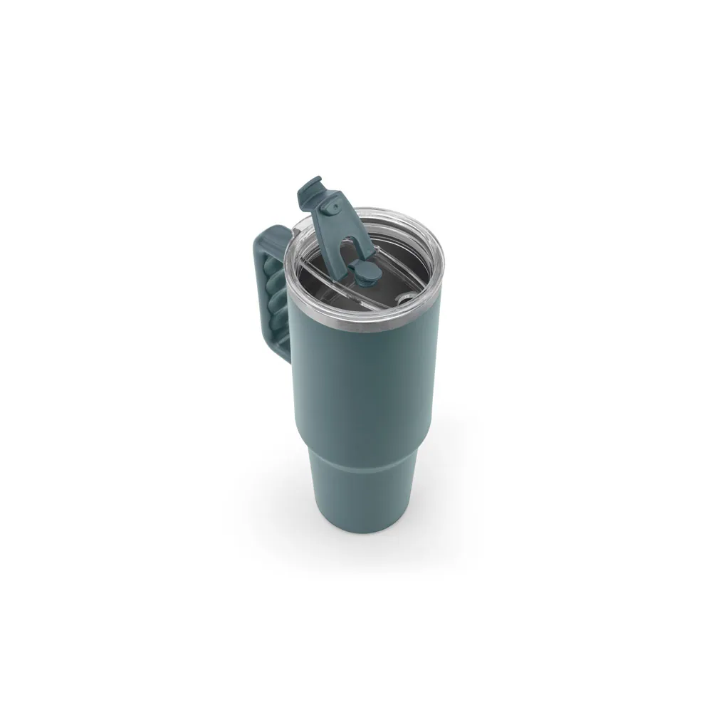 JOYNER XL. Copo de viagem térmico, de grande dimensão, em aço inoxidável 91% reciclado de parede dupla isolada a vácuo (1300 mL) - Thumbnail 15