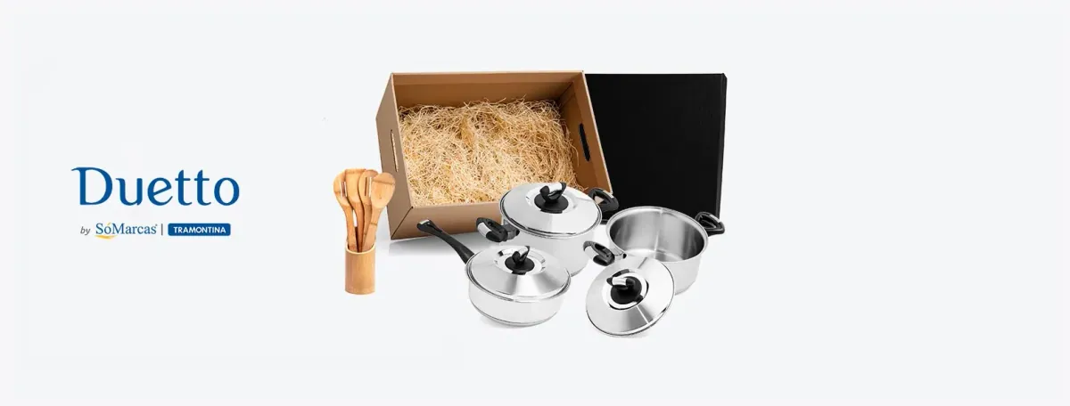 Kit Para Cozinha Em Aço Inox / Bambu - 8 Pçs