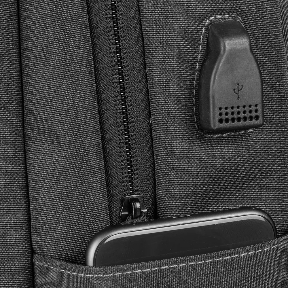 Mochila para notebook em Poliéster 600D e PU - Thumbnail 7