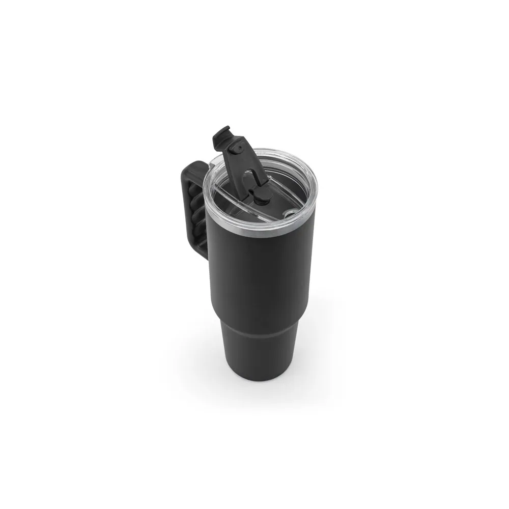 JOYNER XL. Copo de viagem térmico, de grande dimensão, em aço inoxidável 91% reciclado de parede dupla isolada a vácuo (1300 mL) - Thumbnail 3