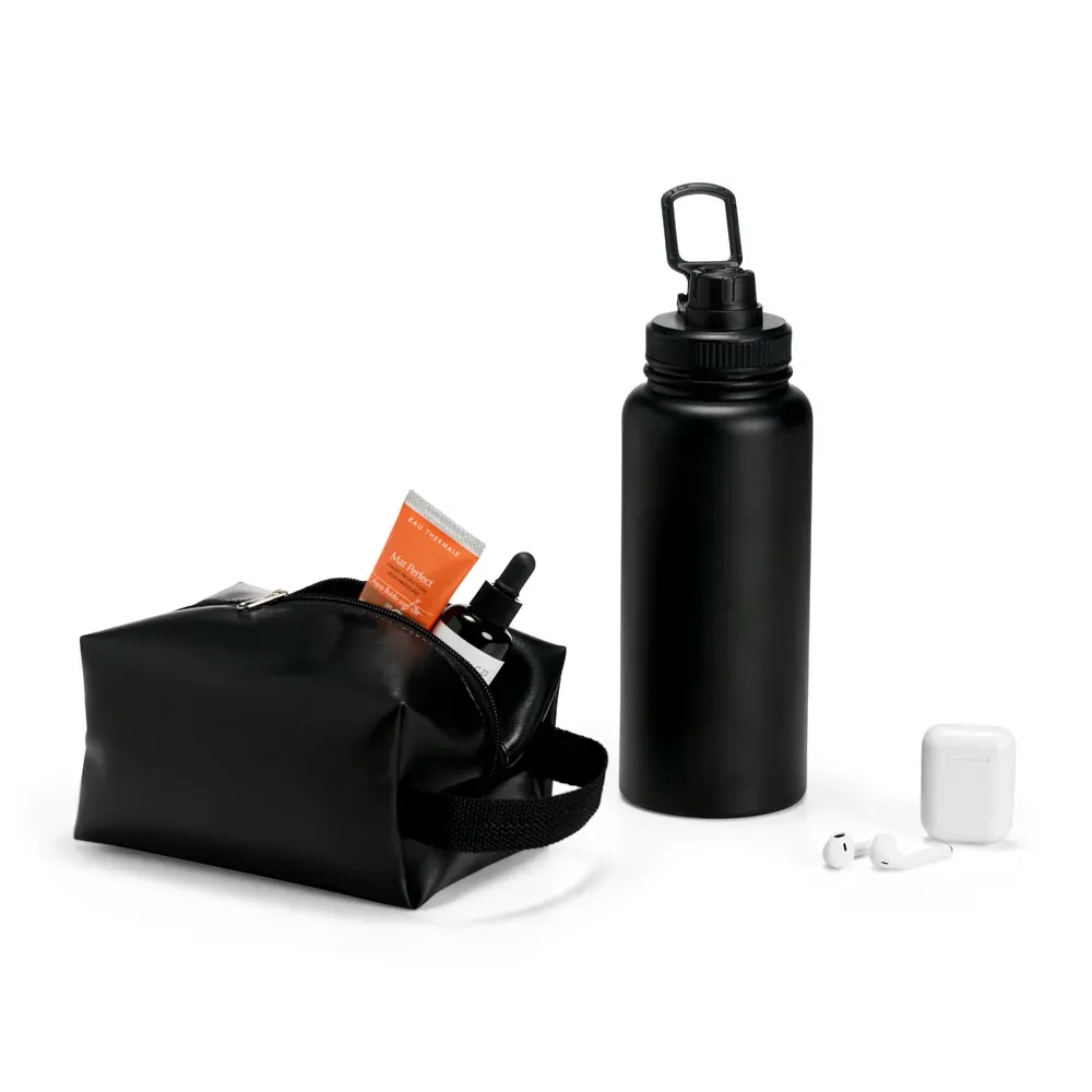 Kit Garrafa, Fone Bluetooth E Necessaire - 3 Pçs - Thumbnail 4