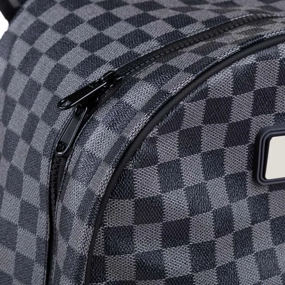 Mochila Em Pvc - Xadrez - Thumbnail 7