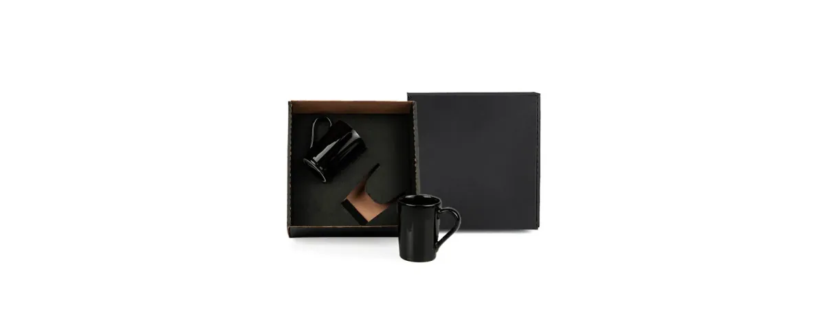 Kit Canecas Em Cerâmica Preta - 230Ml