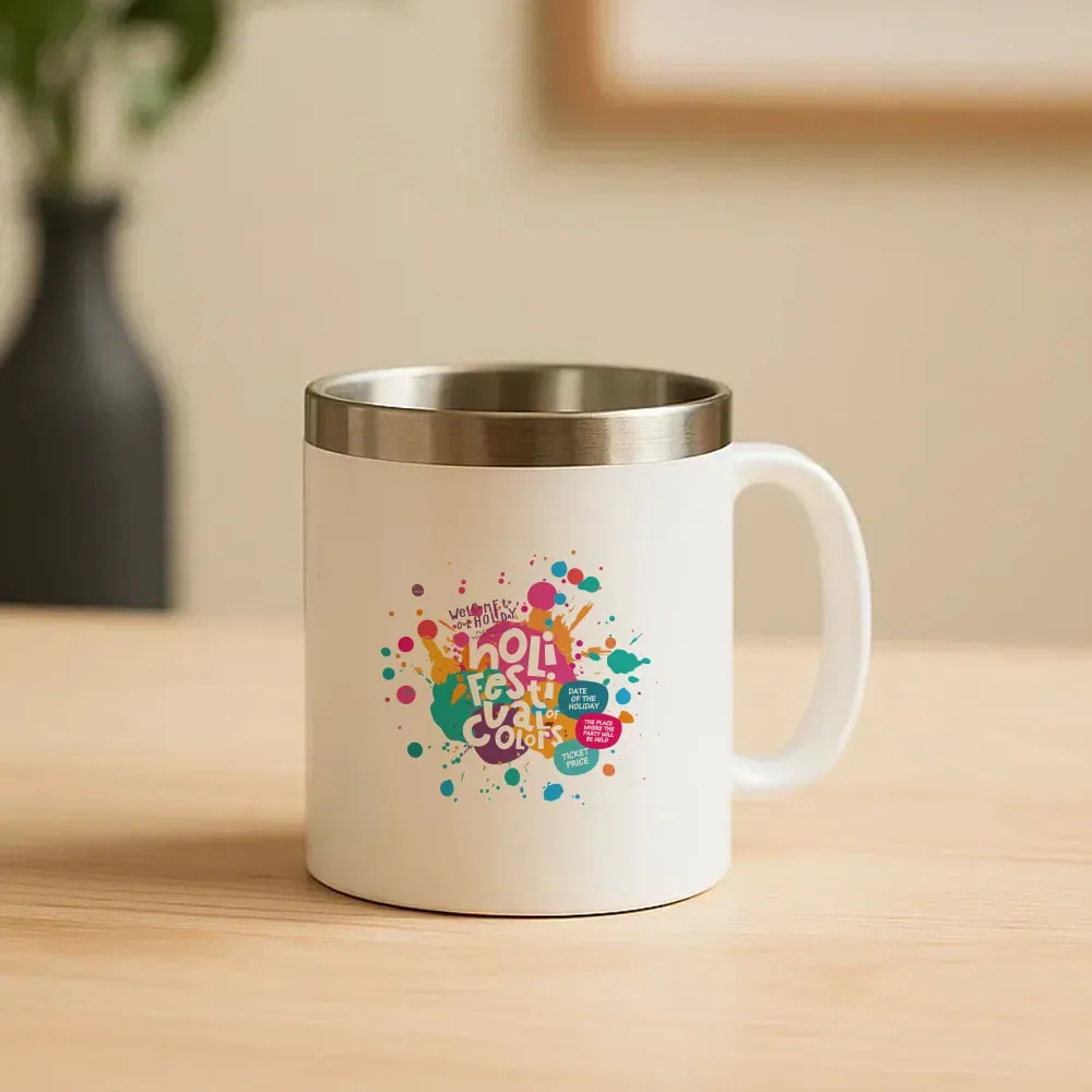 Caneca Em Aço Inox/Poliestireno - 300 Ml - Thumbnail 5