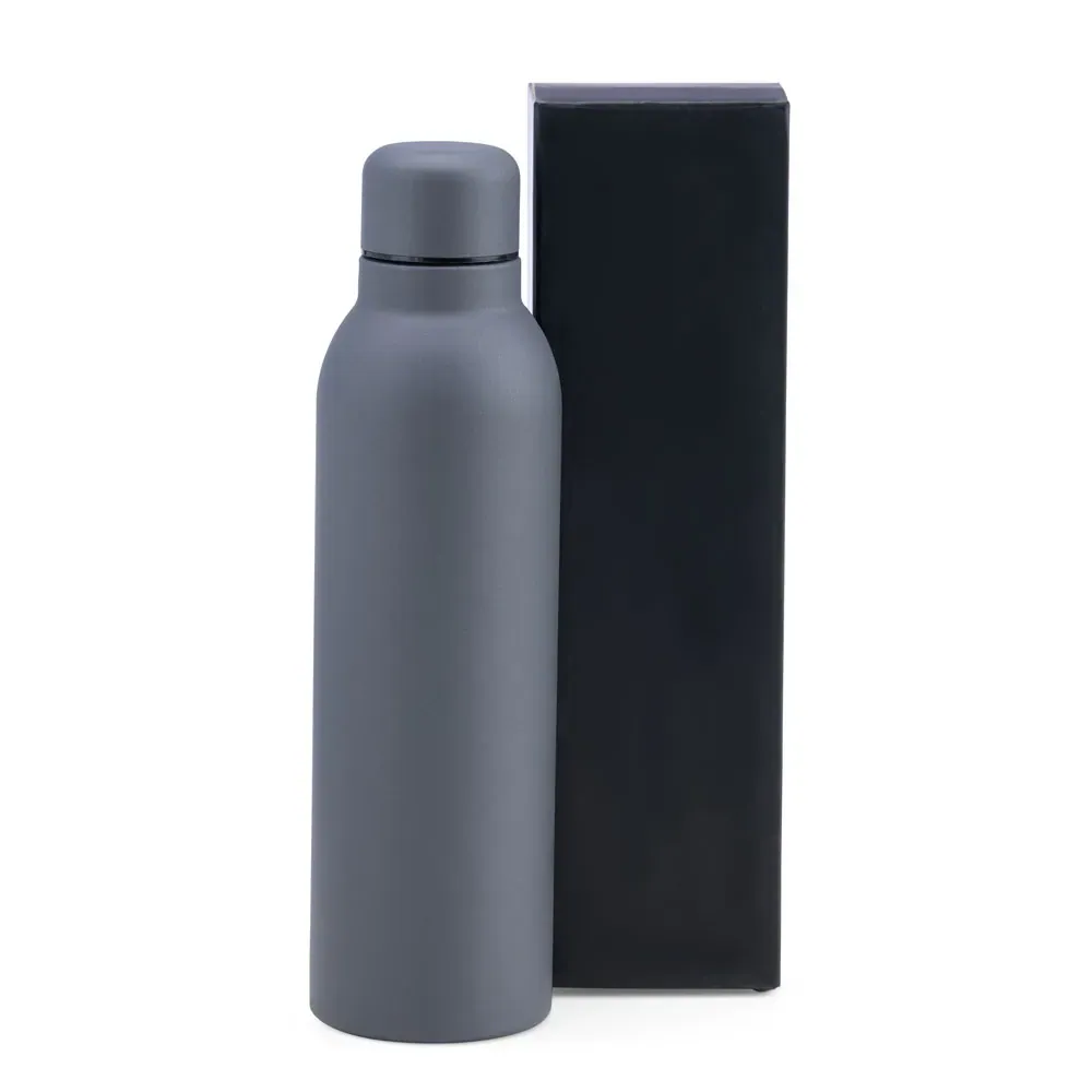 Garrafa Em Inox Parede Dupla - Cinza - 470 Ml