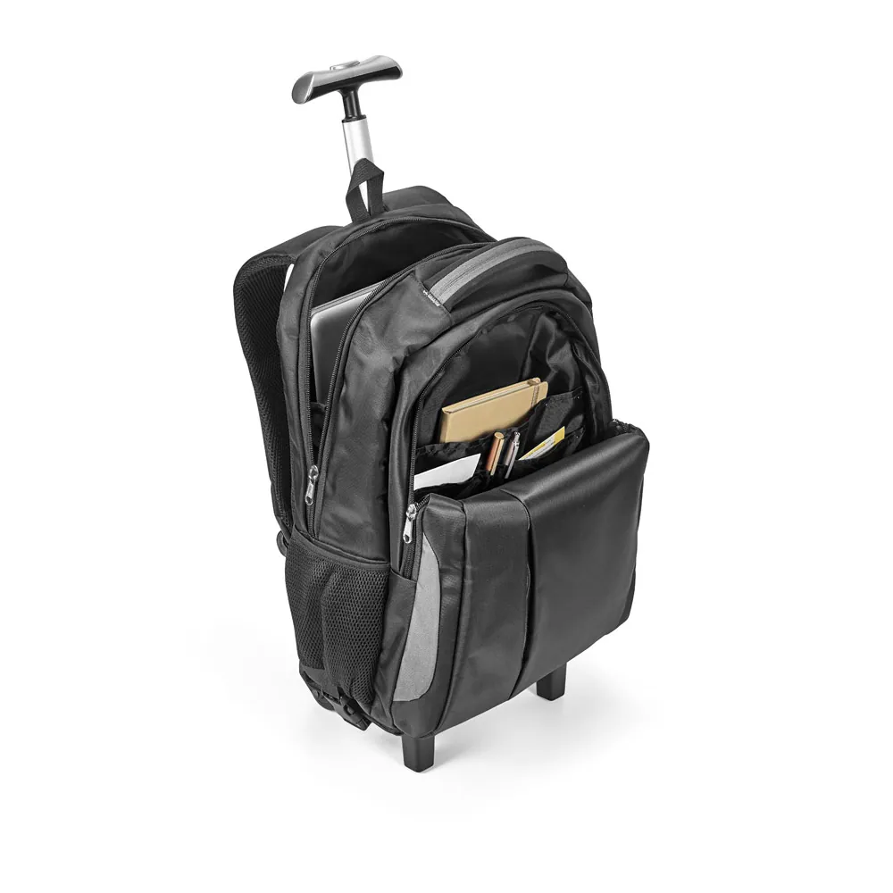 MIAMI. Mochila trolley para notebook (17'') em Nylon 999 impermeável com 2 rodas e sistema de proteção integrado (30 L) - Thumbnail 4