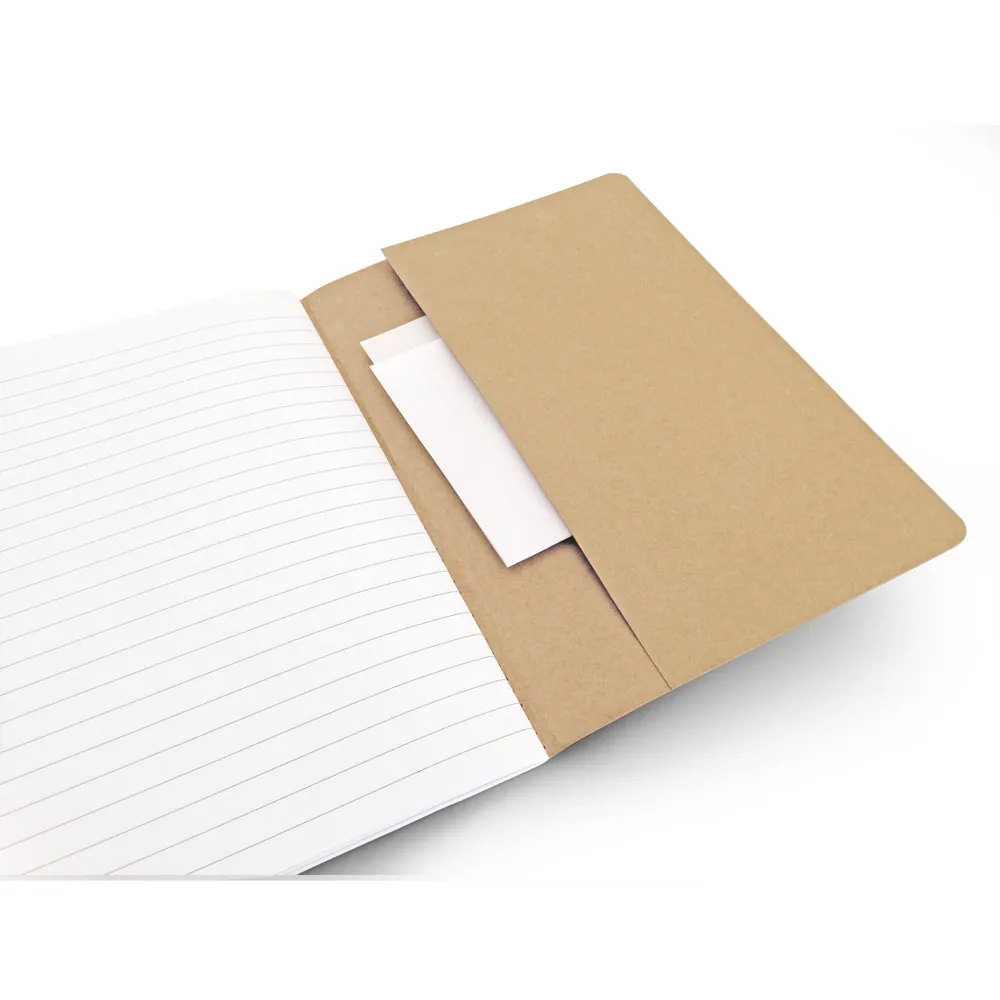 KOSTOVA. Caderno A5 de capa flexível em cartão kraft 100% reciclado, com páginas pautadas - Thumbnail 2