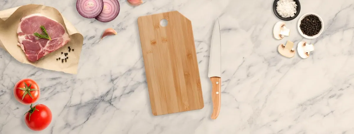 Conj. Para Cozinha Em Bambu/Inox Oregon - 2 Pçs - Thumbnail 2
