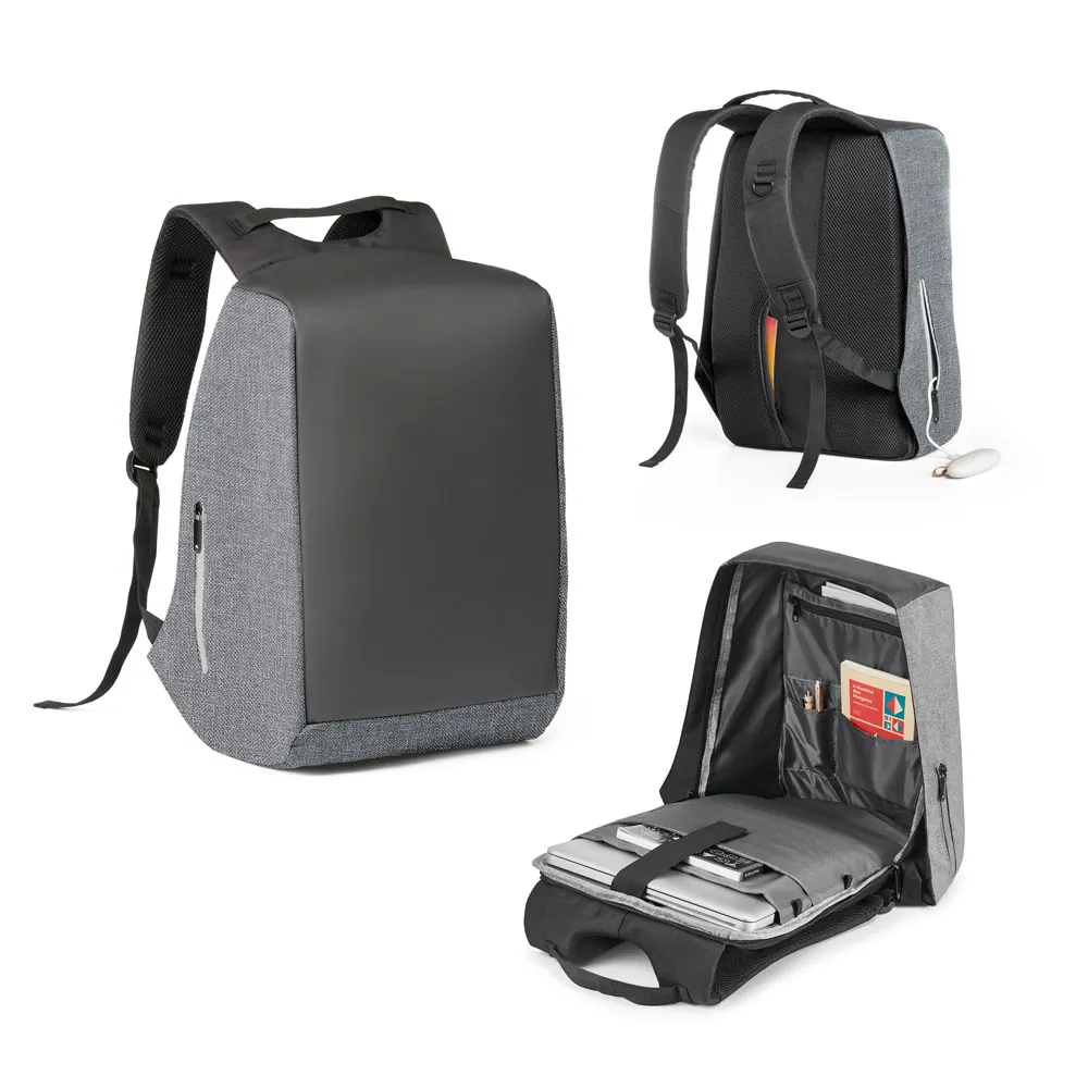 AVEIRO. Mochila para notebook (15.6'') com sistema antirroubo em 900D de alta densidade e tarpaulin (25 L)