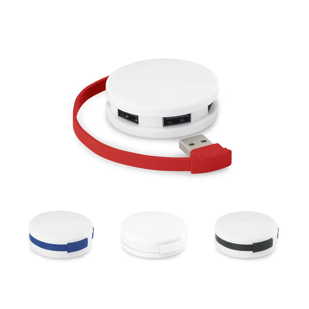 GARDNER. Hub USB 2.0 em ABS com 4 portas