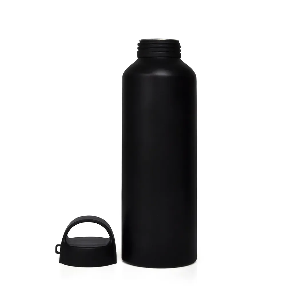 Garrafa Em Alumínio Preto - 600 Ml - Thumbnail 3