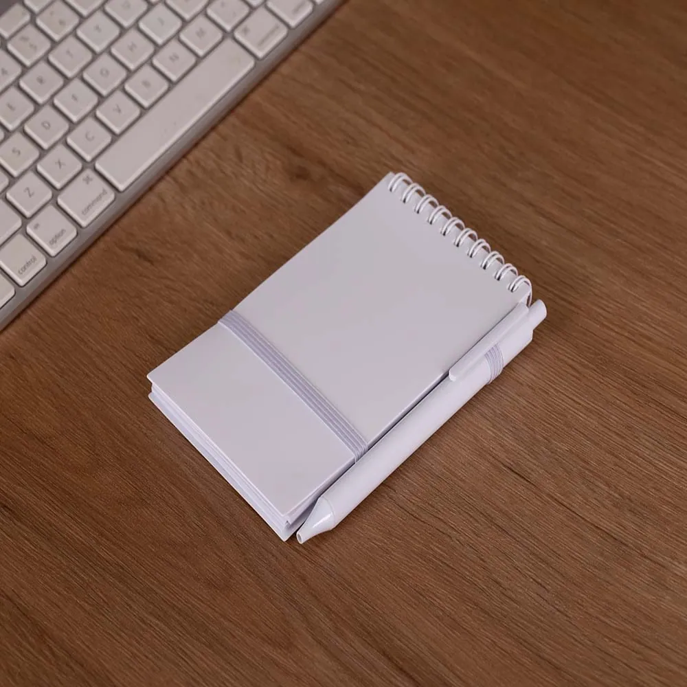 Mini Caderno A6 Capa em PP com caneta - Thumbnail 3
