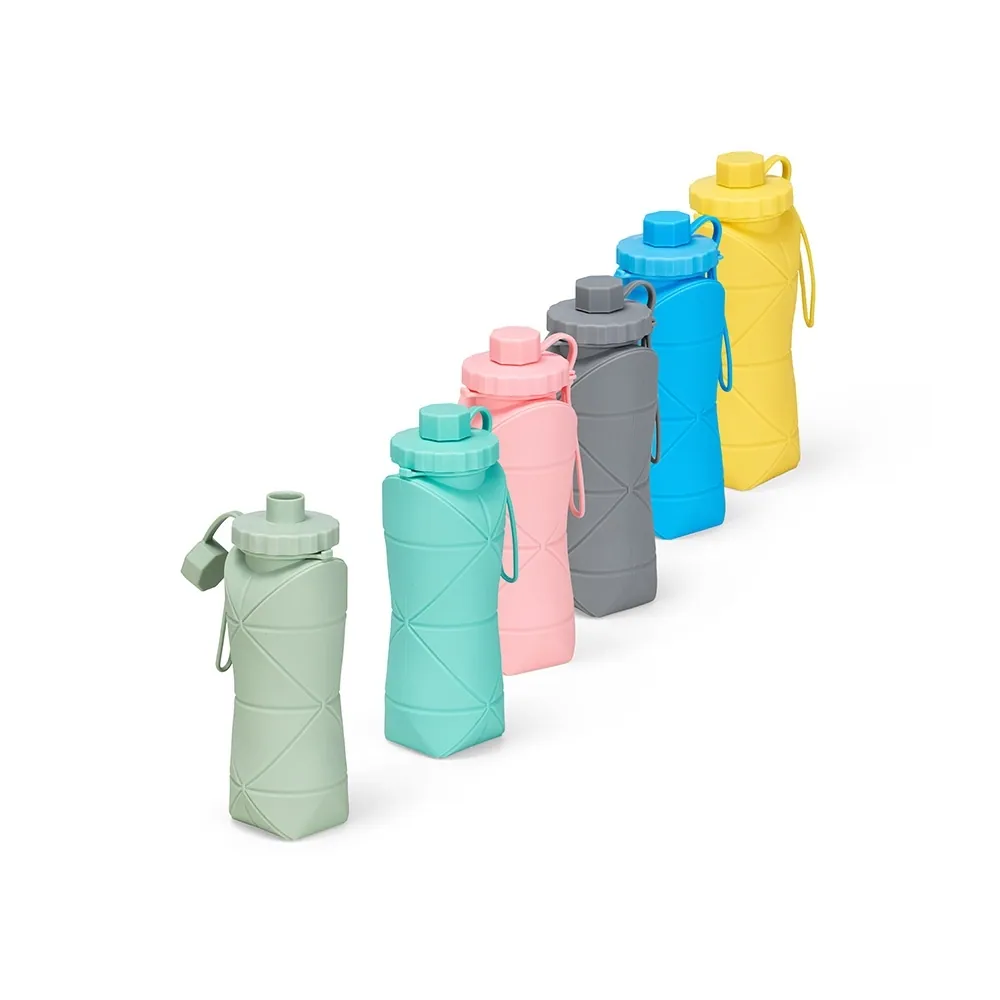 Garrafa Dobrável Silicone 600ml - Thumbnail 2