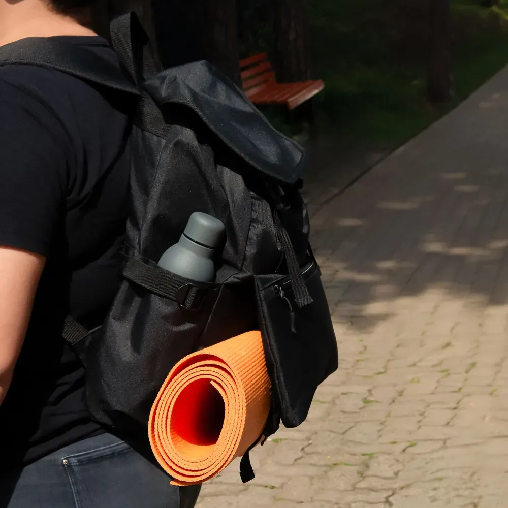 Mochila Em Polyester 600D - 18L - Preta - Thumbnail 5