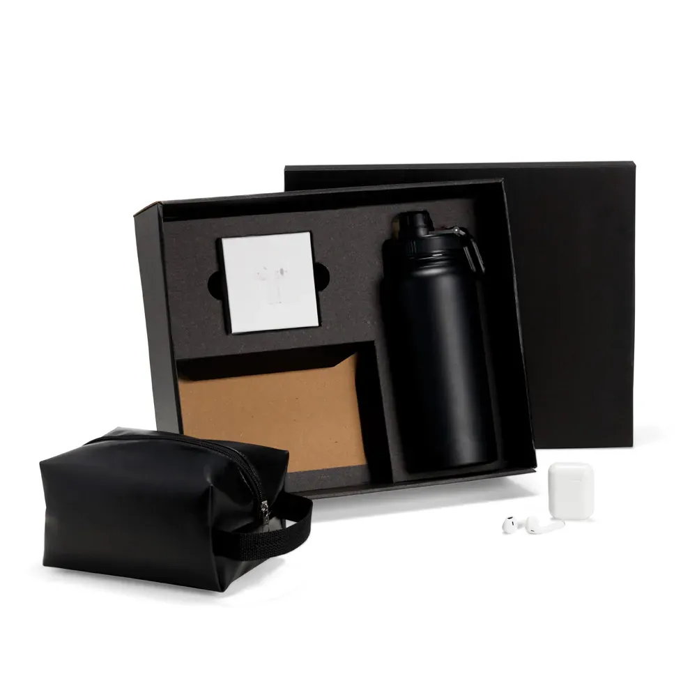 Kit Garrafa, Fone Bluetooth E Necessaire - 3 Pçs - Thumbnail 2
