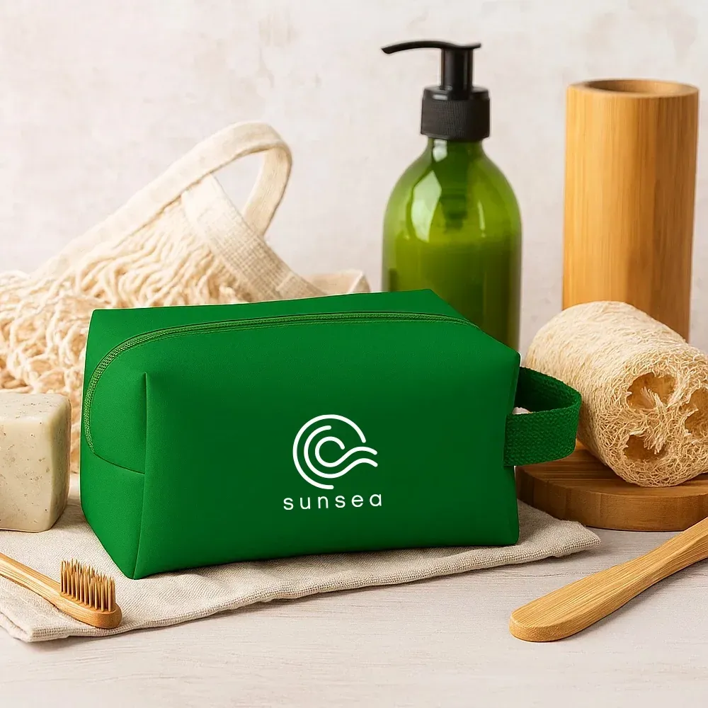Necessaire C/ Alça Em Material Sintético - Verde - Thumbnail 5