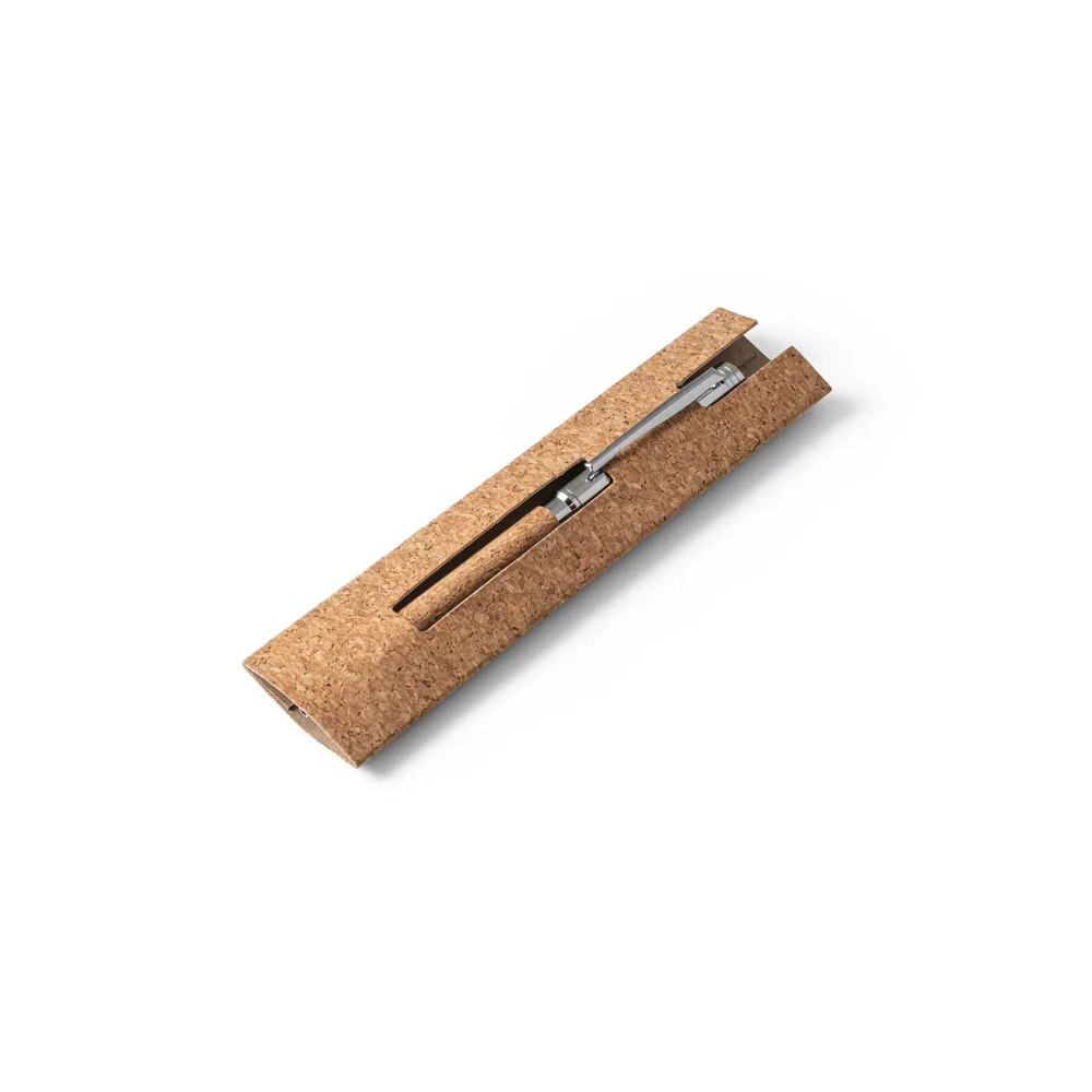 CORK II. Caneta esferográfica em cortiça com escrita em azul - Thumbnail 6