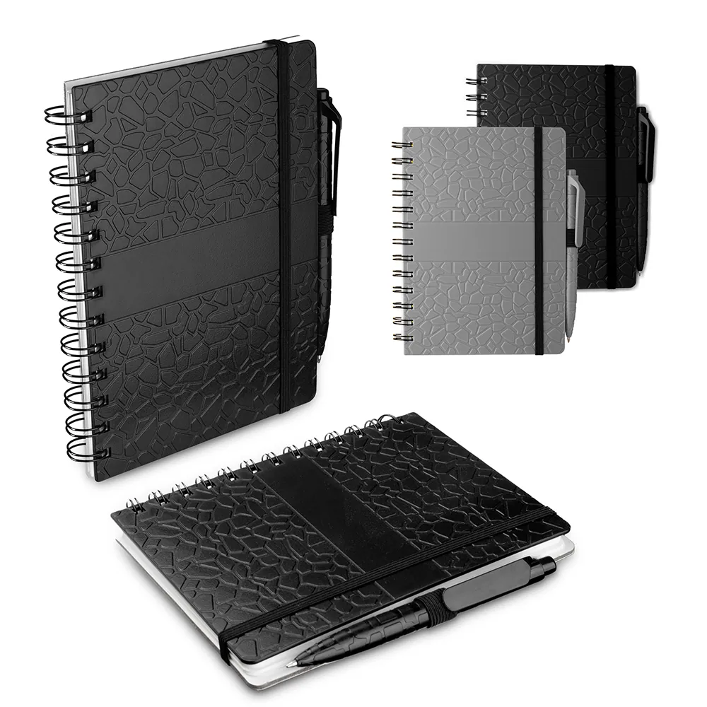 Caderno B6 Capa em ABS com Caneta