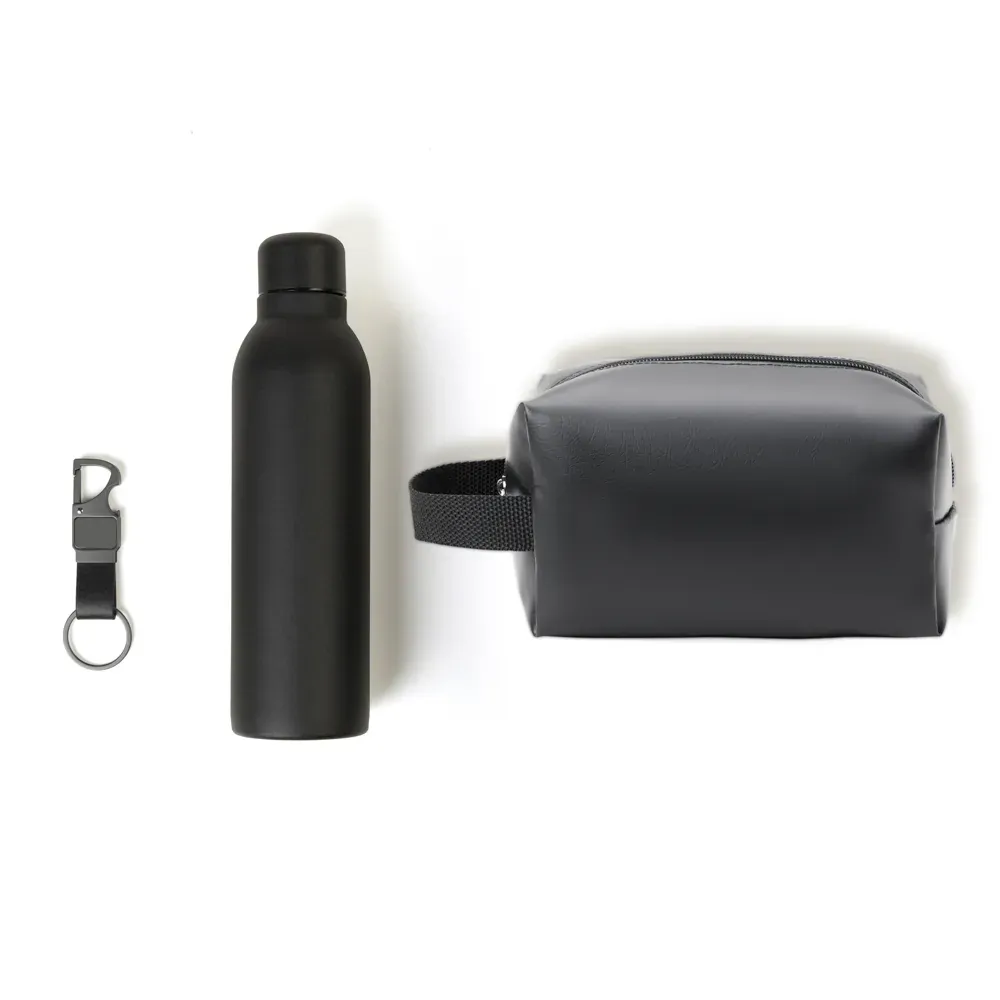 Kit Necessaire, Garrafa E Chaveiro - 3 Pçs - Thumbnail 3