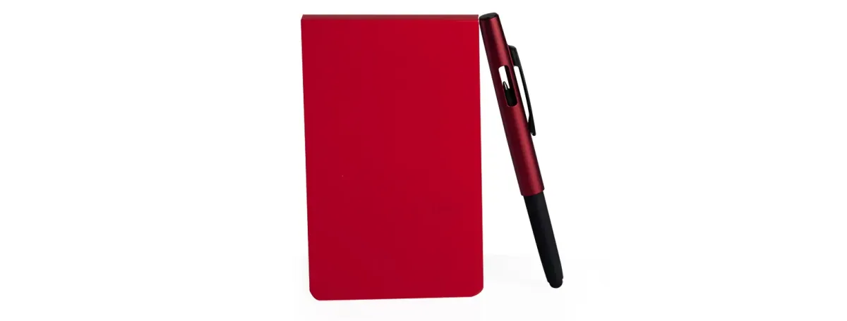 Bloco Para Anotações Com Caneta - Vermelho