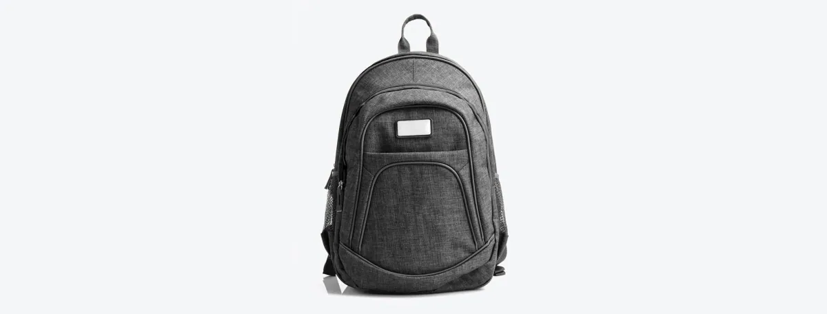 Mochila Em Poliéster 300D - Melange Cinza - Thumbnail 4