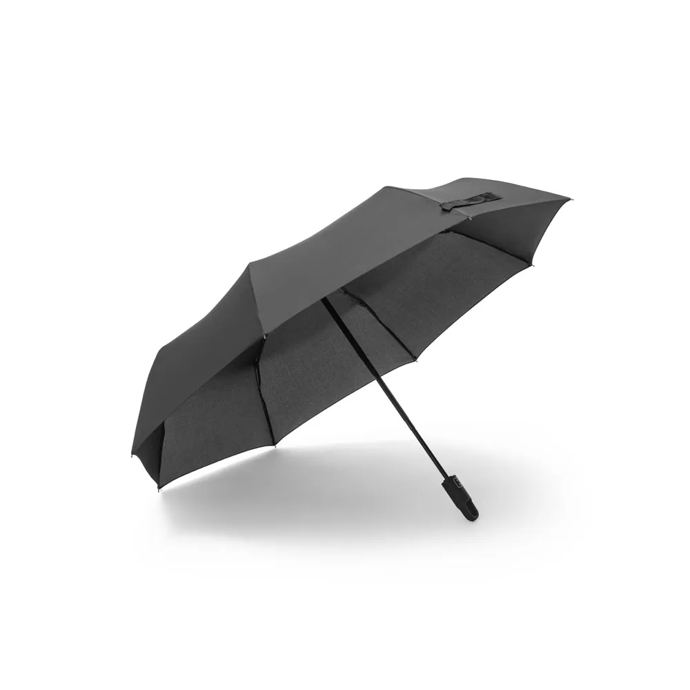 GUSTAVO. Guarda-chuva, dobrável, em poliéster 100% reciclado pongee 190T com abertura e fecho automático - Thumbnail 6