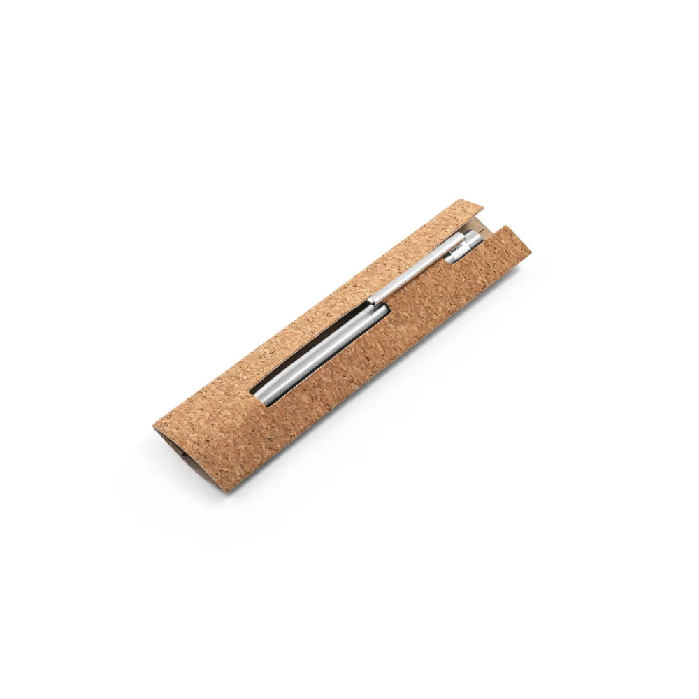 ALEXA. Caneta esferográfica em aço inox 53% reciclado com escrita em azul - Thumbnail 6
