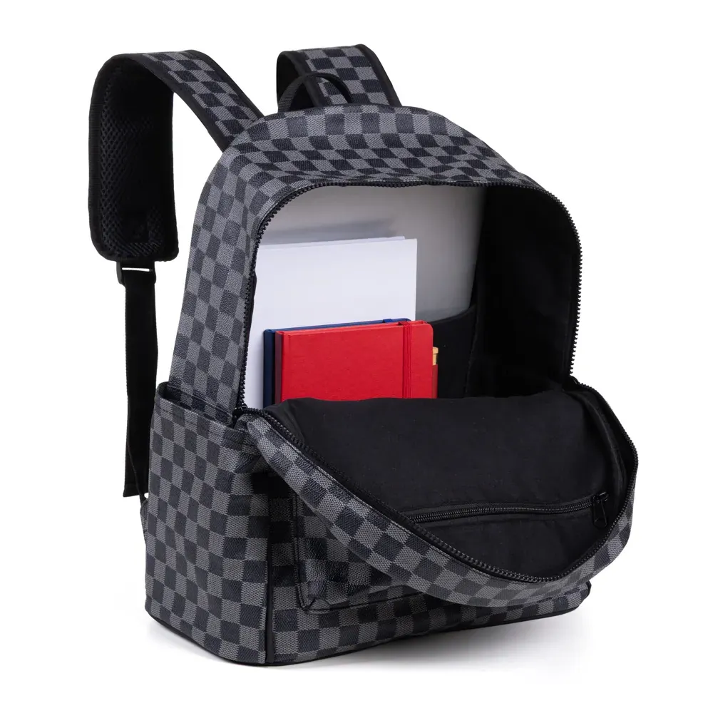 Mochila Em Pvc - Xadrez - Thumbnail 3