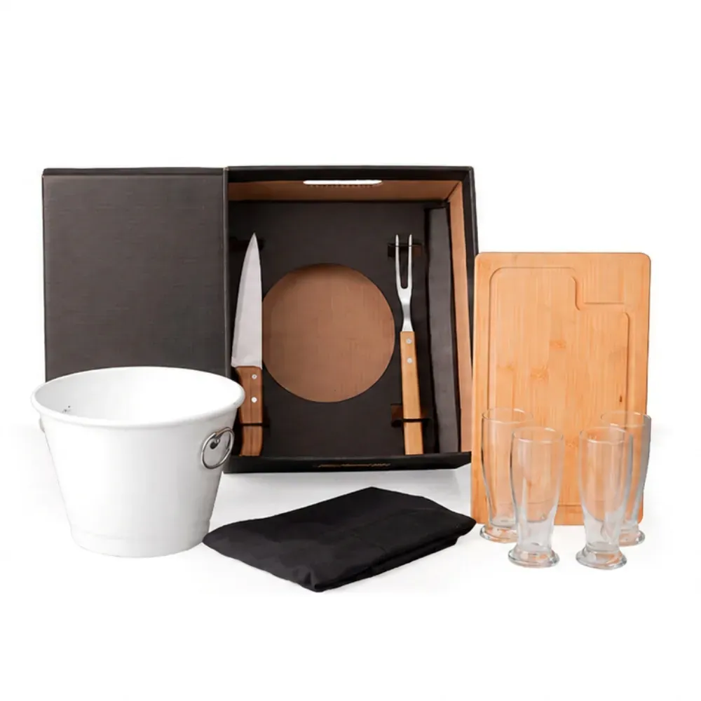 Kit Para Churrasco Com Balde - 9 Pçs