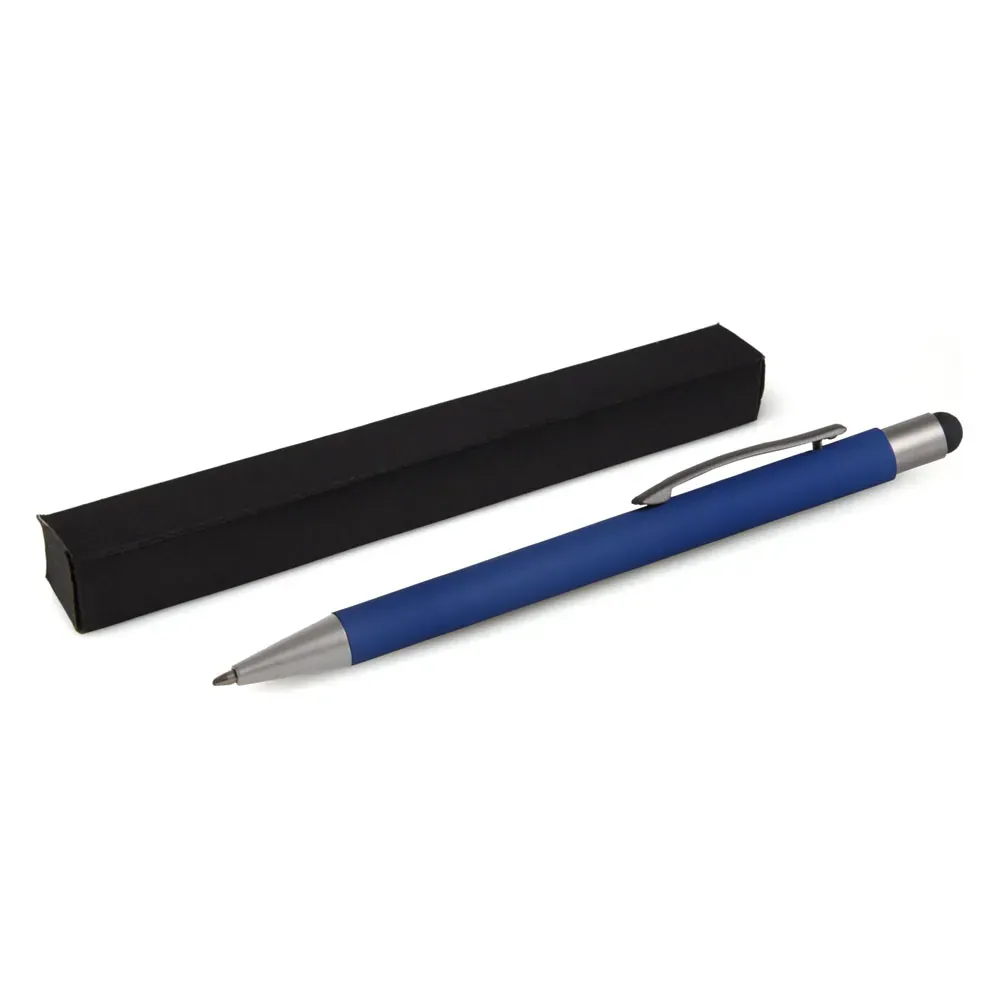 Caneta Esferográfica Em Alumínio Com Ponta Touch - Azul