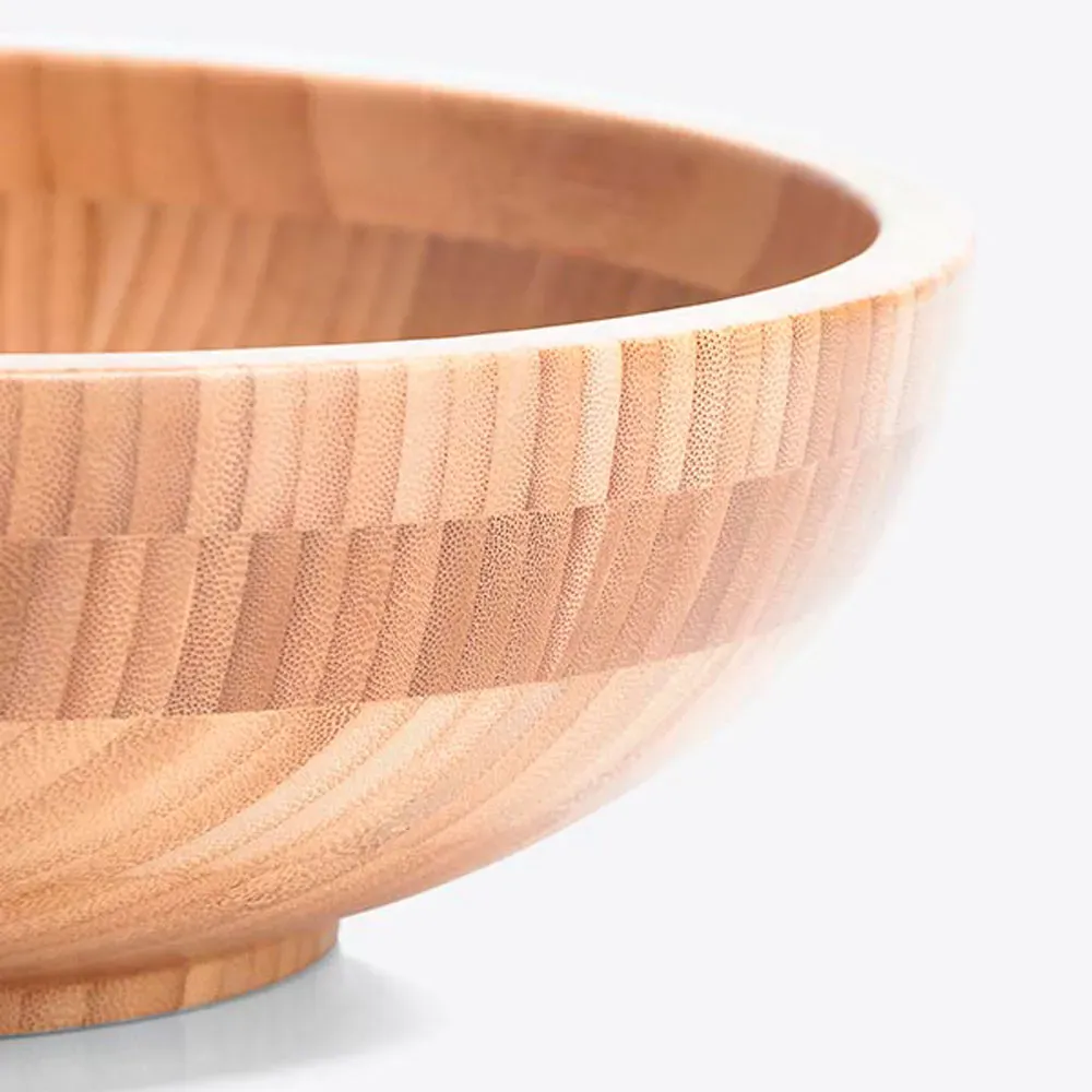 Cumbuca Em Bambu Com Colher 18Cm - 400Ml - Thumbnail 4