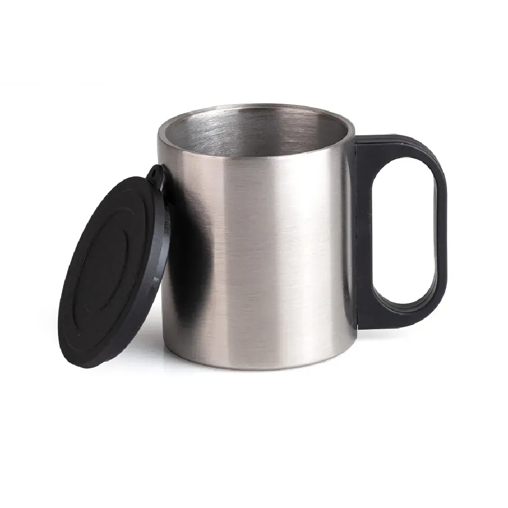 Caneca Em Aço Inox Com Tampa - 180 Ml - Thumbnail 3