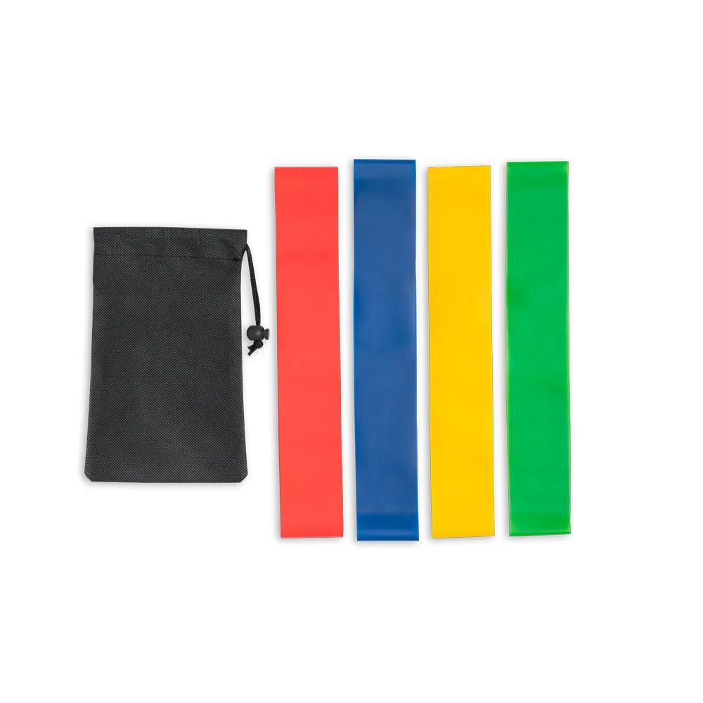 BURPEE. Conjunto de 4 bandas elásticas de ginástica com bolsa de non-woven - Thumbnail 8