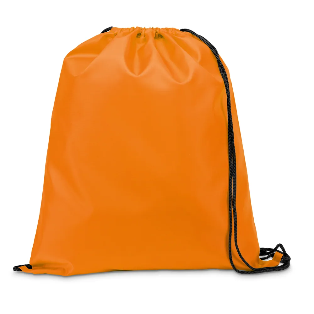CARNABY. Sacola tipo mochila em 210D com cordões em preto - Thumbnail 12