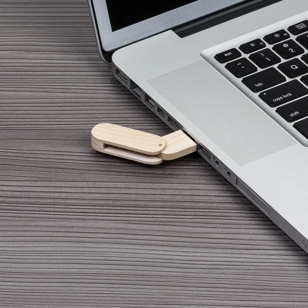 Pen Drive Bambu Giratório 4GB - Thumbnail 3
