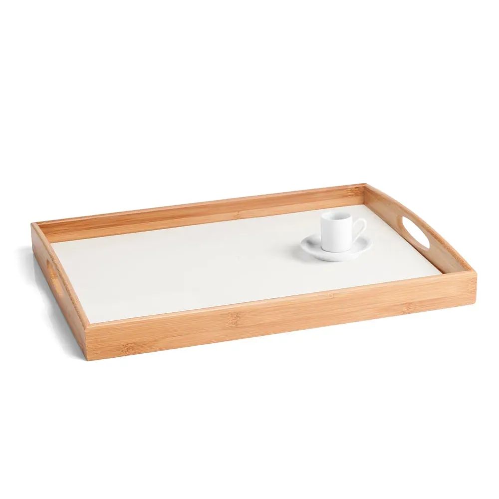 Bandeja Para Servir Retangular Em Bambu Itália - 45 Cm
