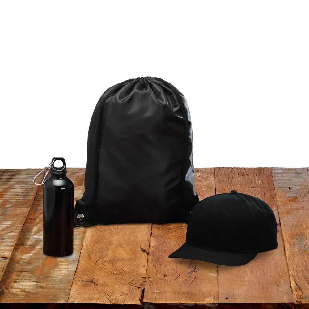 Conj. Mochila Sacola, Garrafa E Boné - 3 Pçs - Thumbnail 4