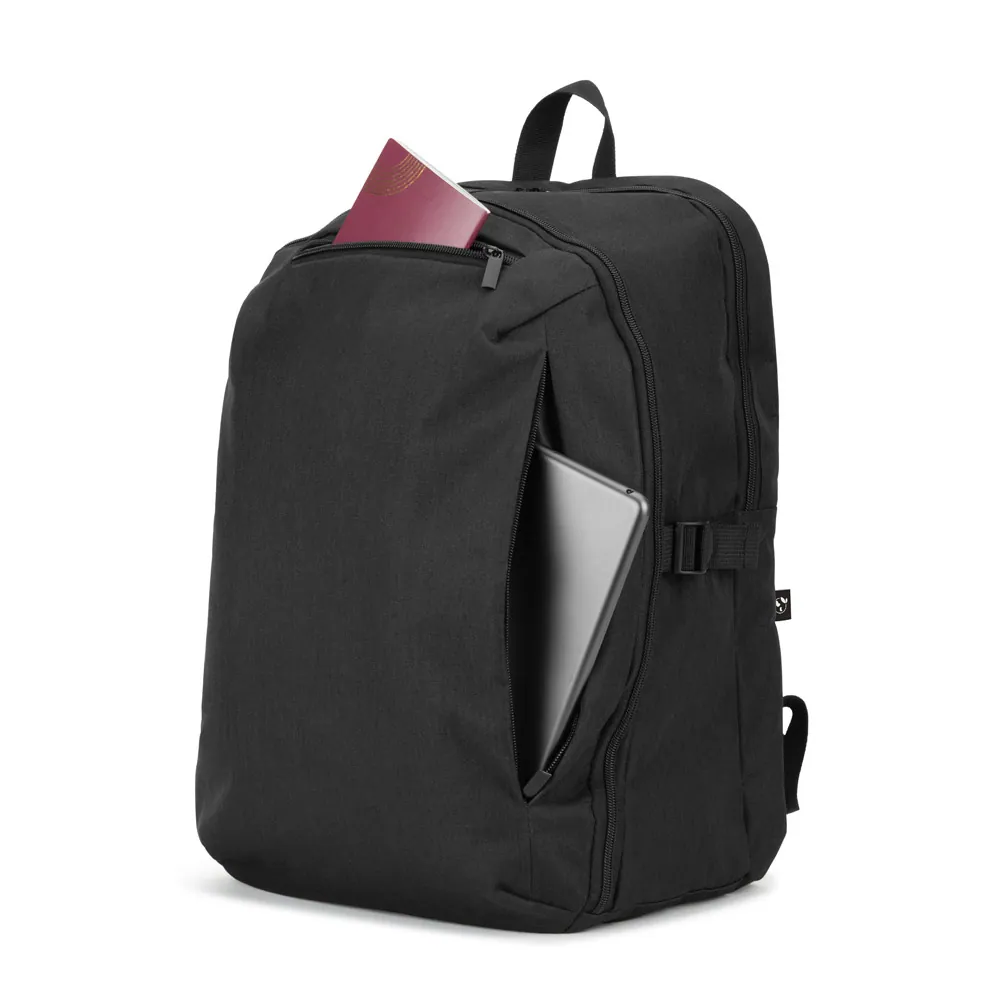 UDINE. Mochila com um compartimento de abertura total em poliéster reciclado 300D de alta densidade (16") - Thumbnail 8