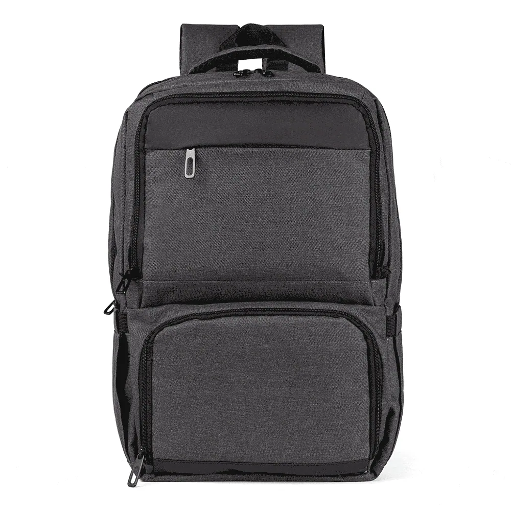 Mochila Com Bolso Térmico Em Rpet - Cinza Escuro - 24L - Thumbnail 2