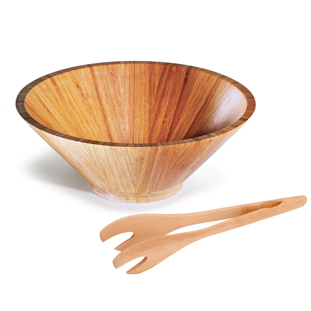 Kit Para Salada Em Bambu Pequim - 3 L - 2 Pçs - Thumbnail 4