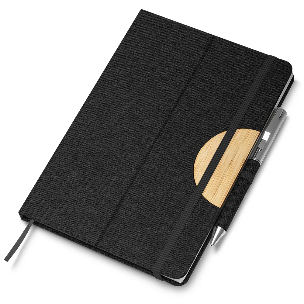 Caderno A5 Capa em RPET e detalhe em Bambu - Thumbnail 3