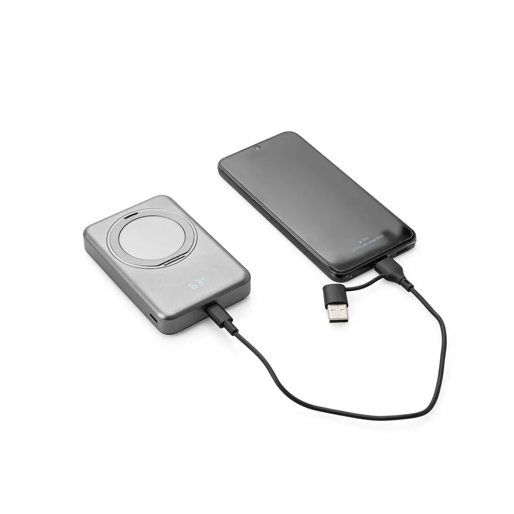 WARSHEL 10. Bateria portátil magnética com carregador por indução super-rápido (10.000 mAh), em ABS 100% reciclado - Thumbnail 13